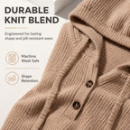 Bestseller🏆🧥 Ribbed Hooded Knit Top – Timeless Silhouette & All-Day Comfort for Every Occasion