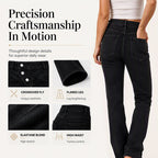 Women's High-Waisted Crossover Asymmetric Jeans