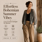 🧥Seasonal Style - Loose Hollow Knit Cardigan – Flowing Silhouette & Easy Pairing with Tanks or Dresses