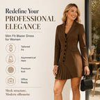 ✨ Elevated Elegance | Women's Tailored Blazer Midi Dress