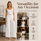 ☁️ All-Day Comfort | Women's Smocked-Waist Wide-Leg Pants