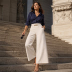 ☁️ All-Day Comfort | Women's Smocked-Waist Wide-Leg Pants