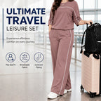 Women's Casual Short Sleeve Top & Pants Set