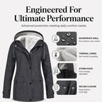 🏆Last Day-50% OFF❤️‍🔥Women's Plush-Lined Windproof Hooded Jacket