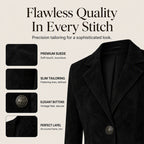 Women’s Chic Suede Slim-Fit Blazer – Elegant Fall Jacket