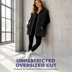 ✨ Easy Layering Style | Women's Oversized Hooded Denim Vest Jacket