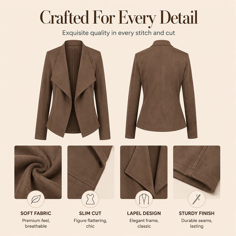 Women's Slim Fit Faux Suede Jacket